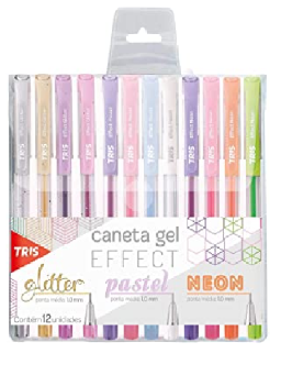 Imagem de Caneta Gel Effect Glitter/Pastel/Neon Tris c/12