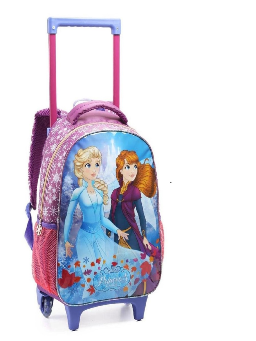 Imagem de Mochila C/Rodas e Costas Princesas On Ice