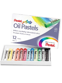 Imagem de Giz Pastel Óleo c/12 cores Pentel 