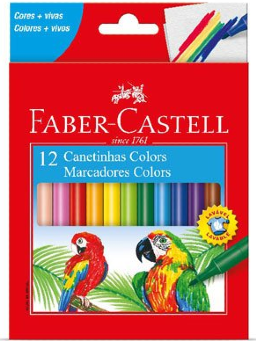 Imagem de Caneta Hidrográfica 12 cores Faber Castell