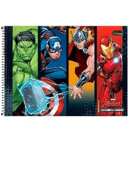 Imagem de Caderno Desenho Cartografia Avengers CD 80fls