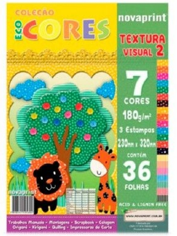 Imagem de Papel Scrapbook Estampado Eco 180gr 36 Cores Textual 2