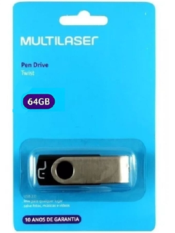Imagem de PenDrive 64GB 2.0 Twist - Multilaser
