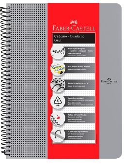 Imagem de Caderno Grip Pautado A4 90 g/m² Prata 80fls