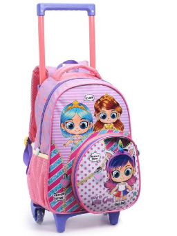 Imagem de Mochila C/Rodas e Costas Hey Lettle Girls