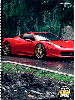Imagem de Caderno  1/4 Espiral Speed Moto/Car 96fls